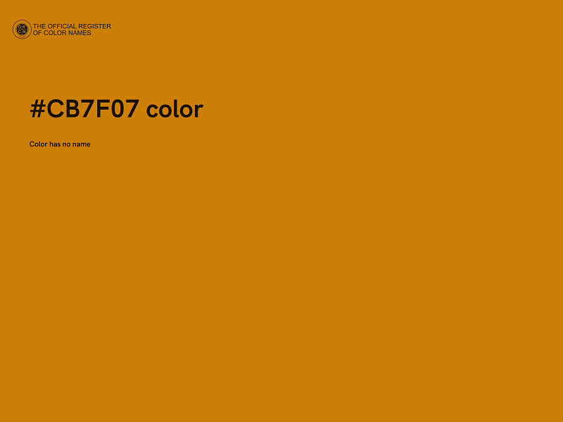 #CB7F07 color image