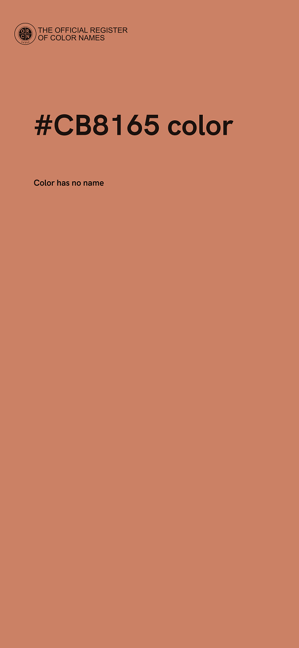 #CB8165 color image