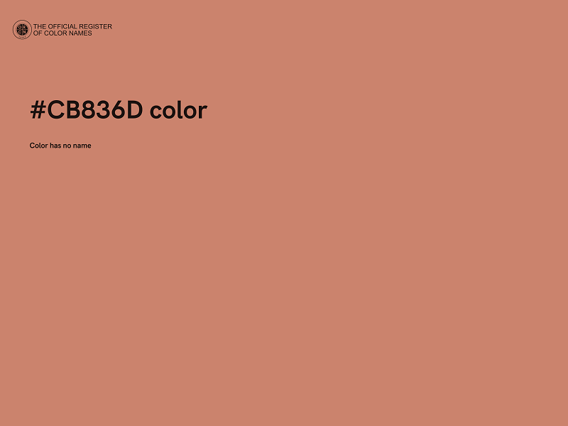 #CB836D color image