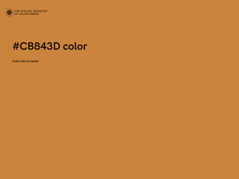 #CB843D color image