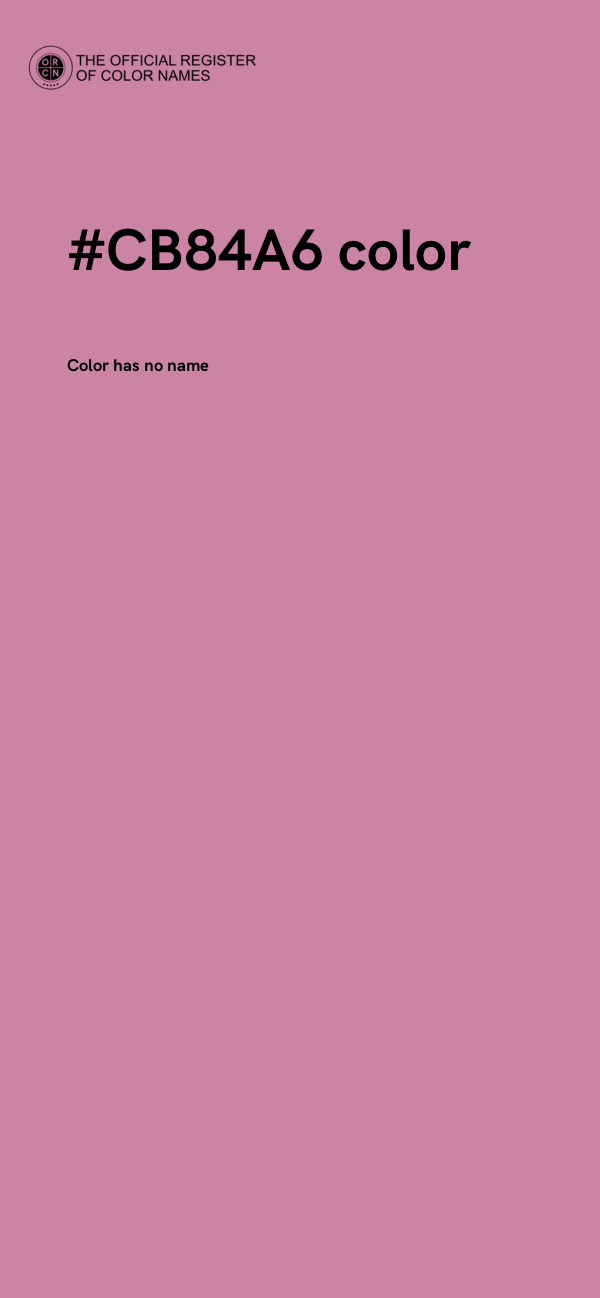 #CB84A6 color image