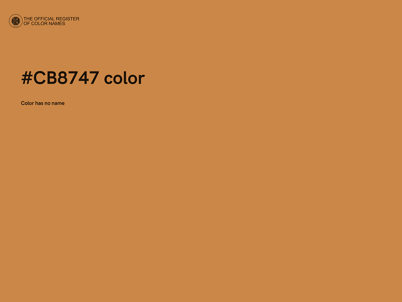 #CB8747 color image