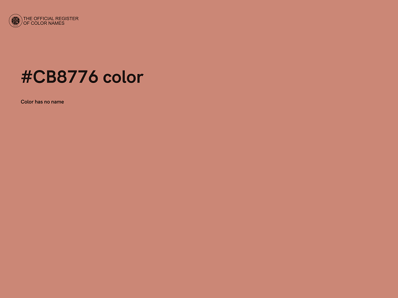 #CB8776 color image