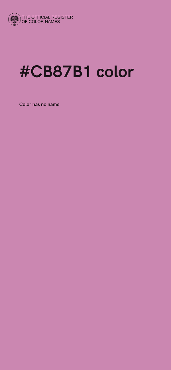 #CB87B1 color image