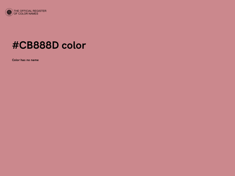 #CB888D color image