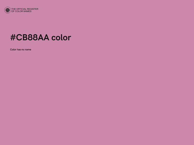 #CB88AA color image