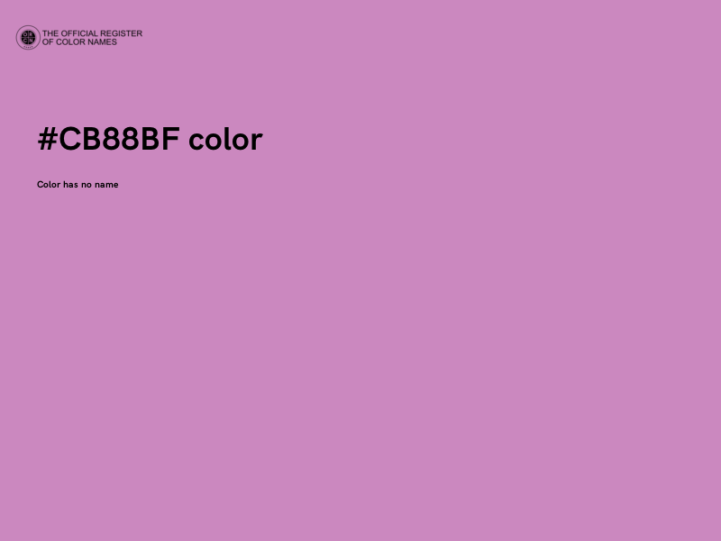 #CB88BF color image