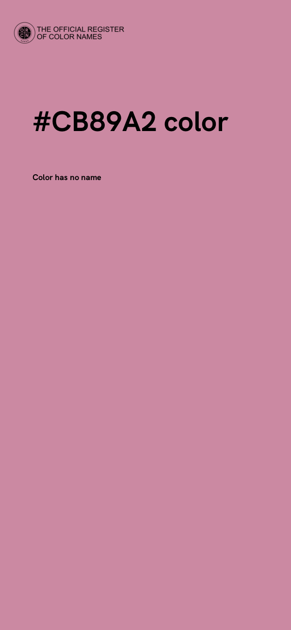 #CB89A2 color image