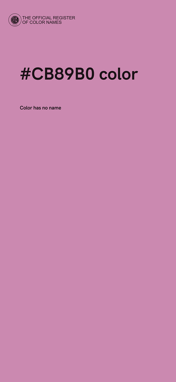 #CB89B0 color image