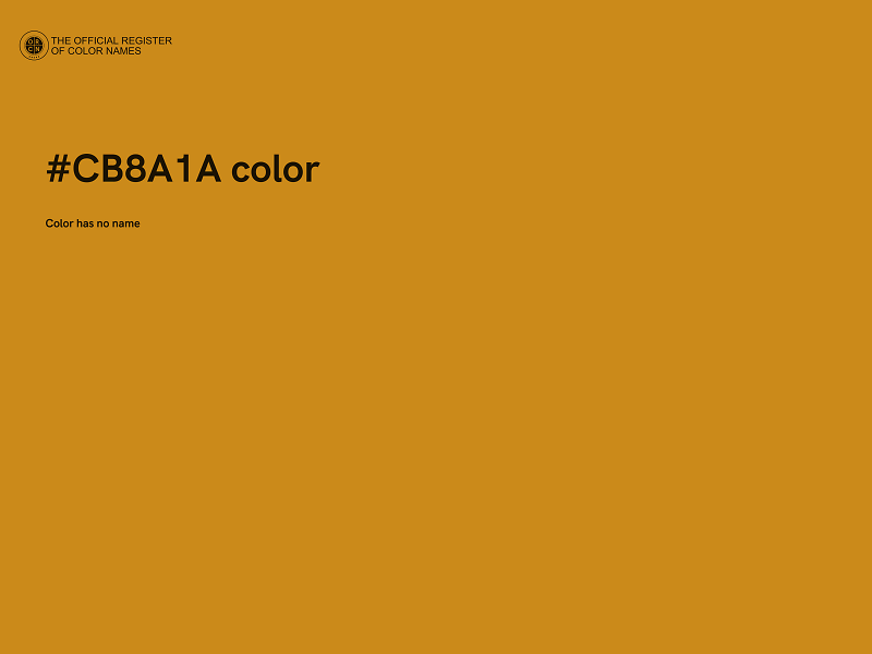 #CB8A1A color image