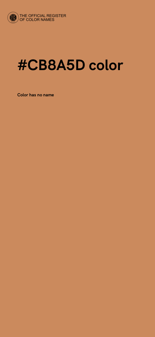 #CB8A5D color image