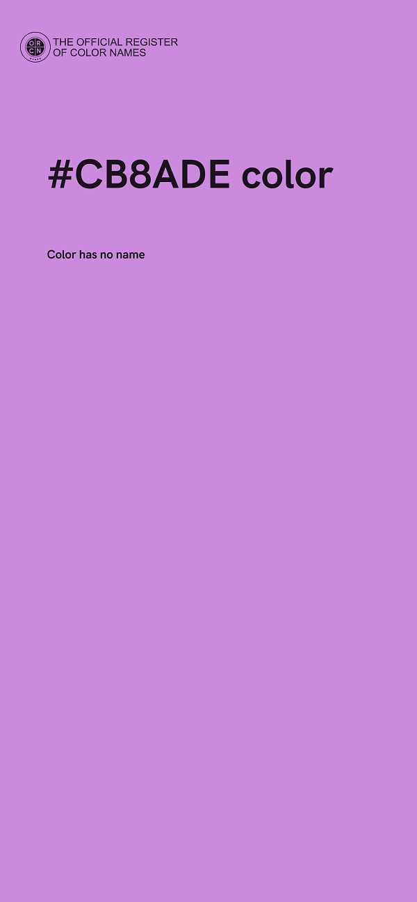 #CB8ADE color image