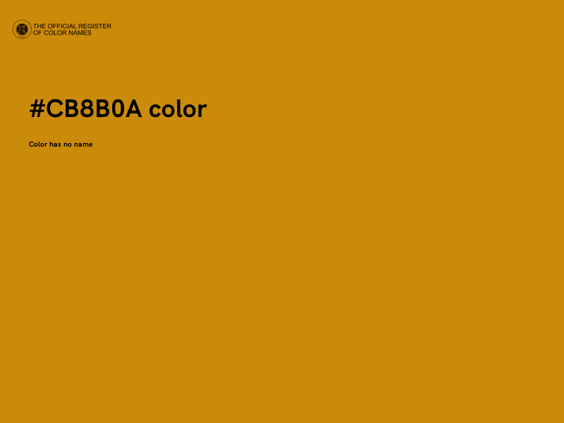 #CB8B0A color image