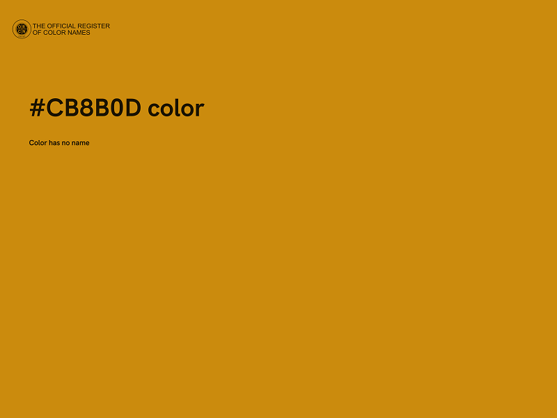 #CB8B0D color image