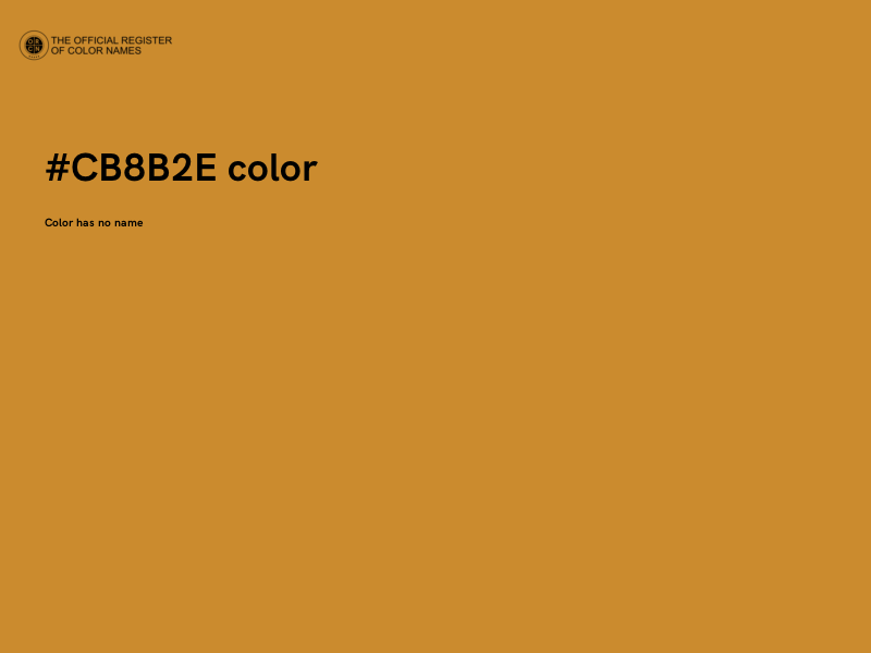 #CB8B2E color image