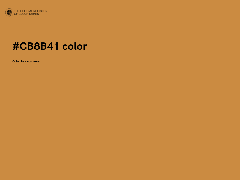 #CB8B41 color image
