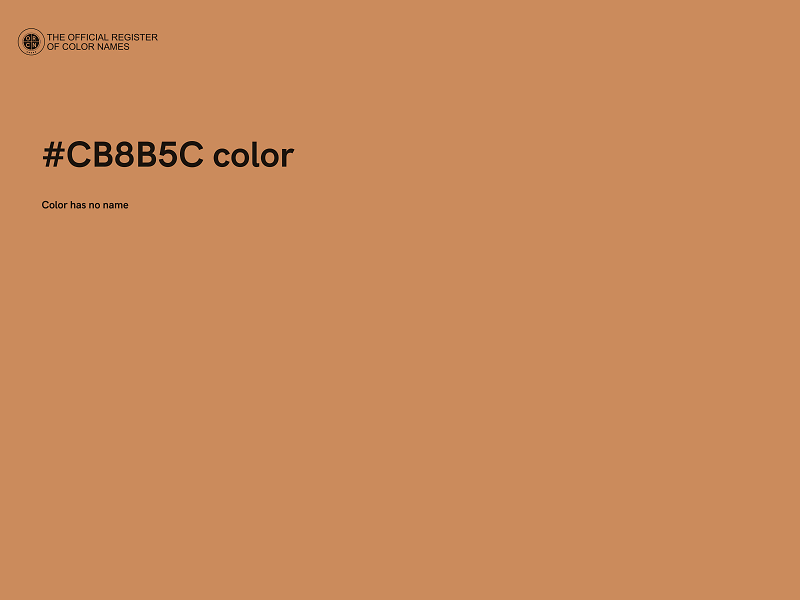 #CB8B5C color image