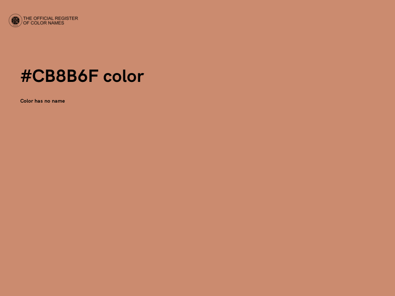 #CB8B6F color image
