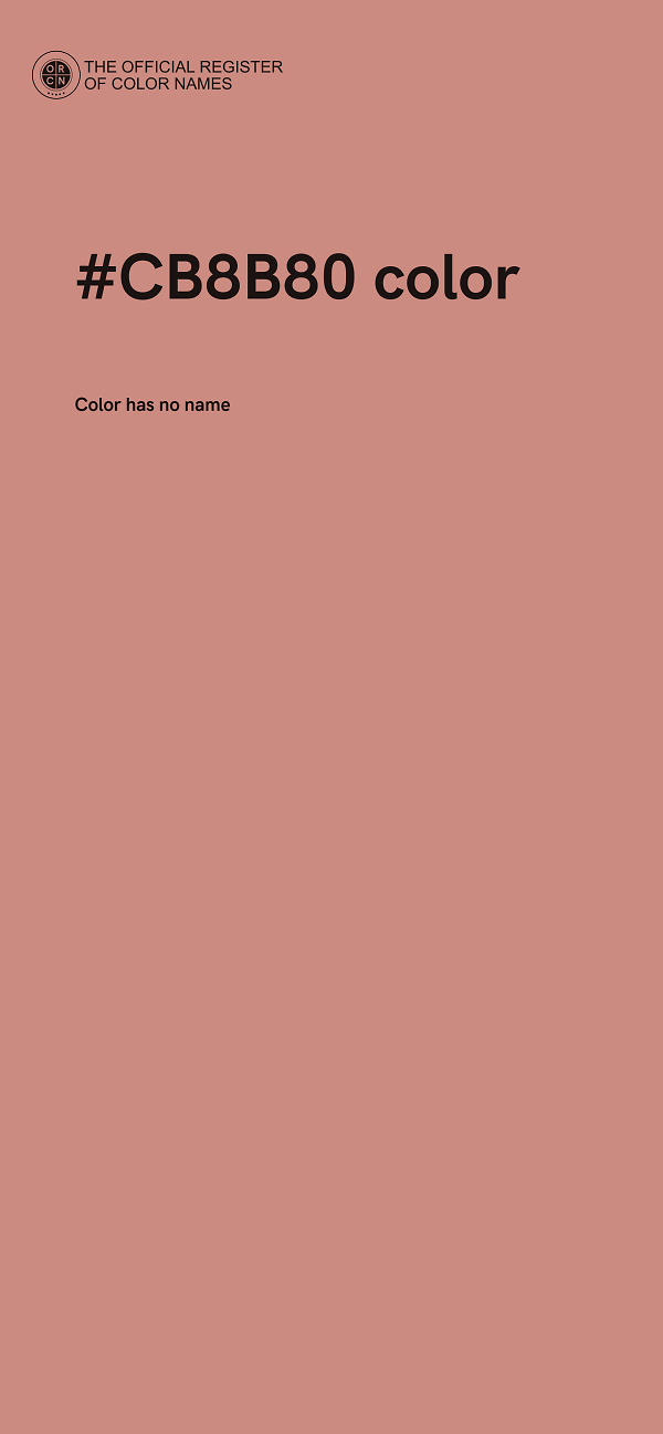 #CB8B80 color image