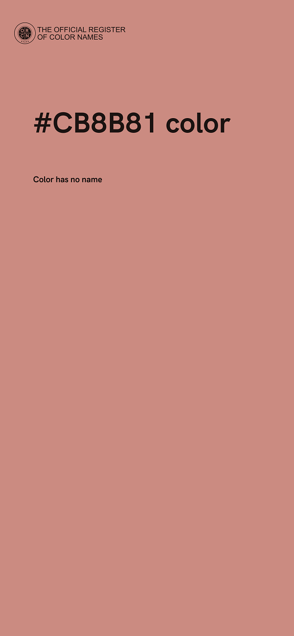 #CB8B81 color image