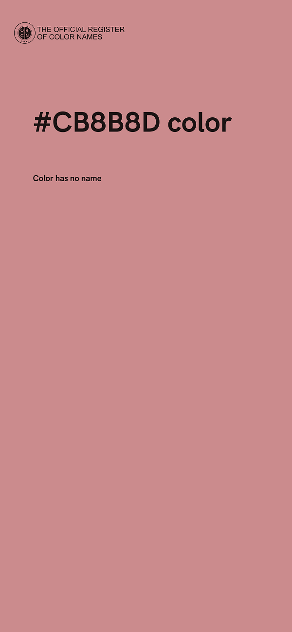 #CB8B8D color image
