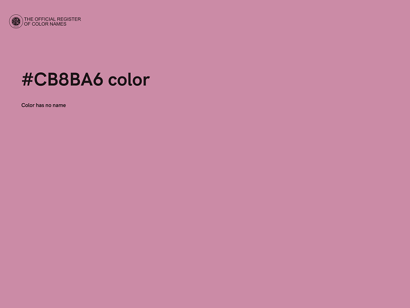 #CB8BA6 color image