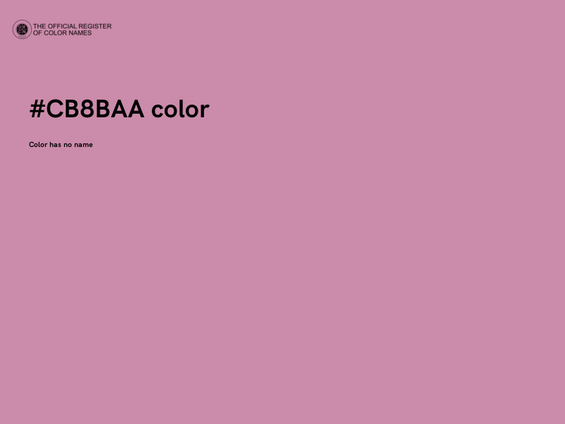#CB8BAA color image