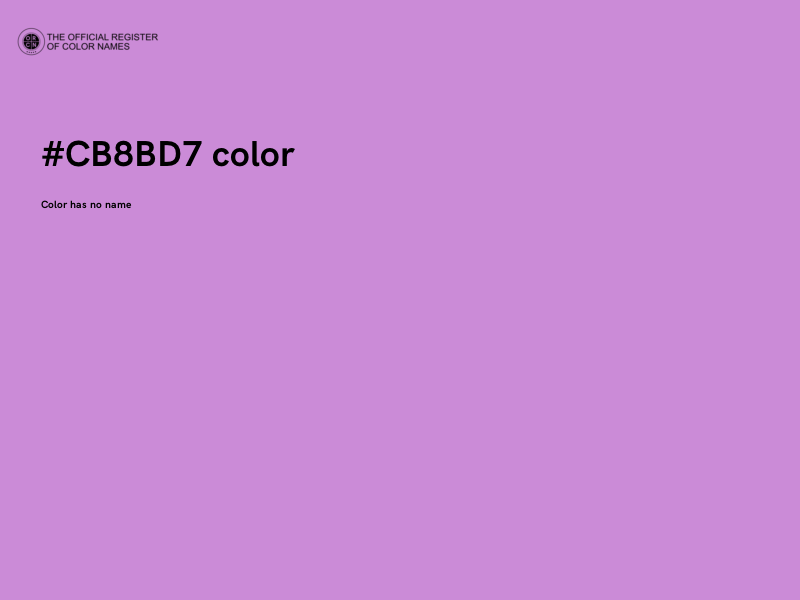 #CB8BD7 color image