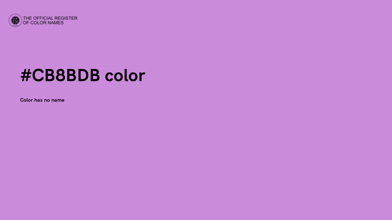 #CB8BDB color image