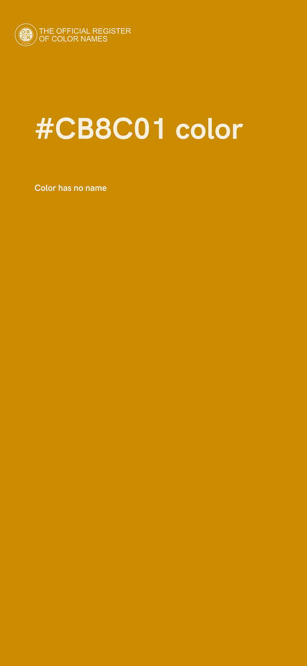 #CB8C01 color image