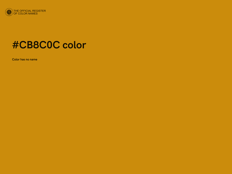 #CB8C0C color image