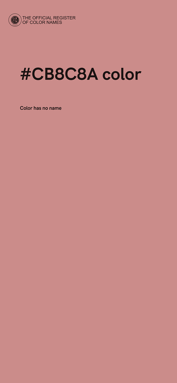 #CB8C8A color image