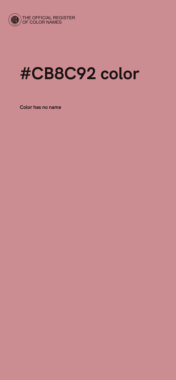 #CB8C92 color image