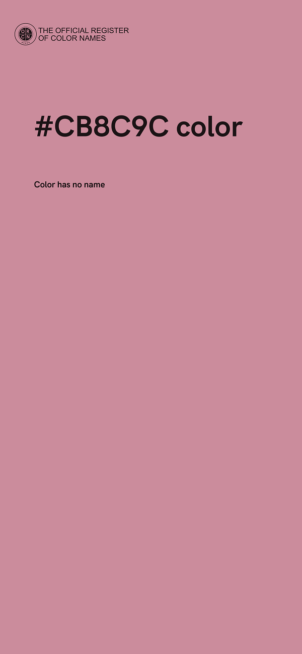 #CB8C9C color image