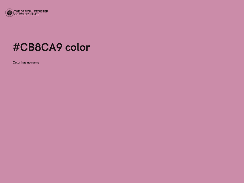 #CB8CA9 color image