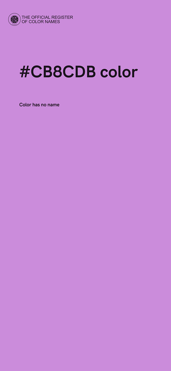 #CB8CDB color image