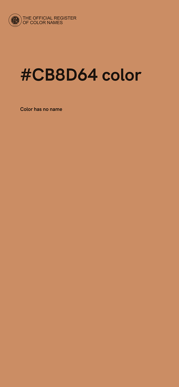 #CB8D64 color image