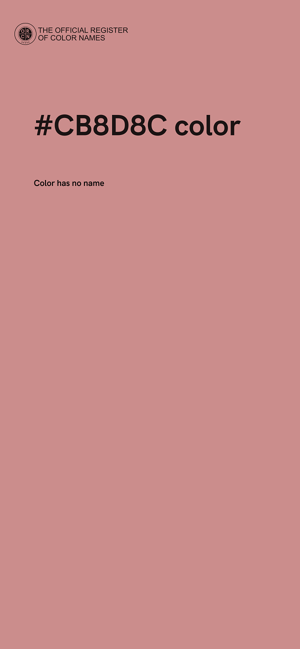 #CB8D8C color image