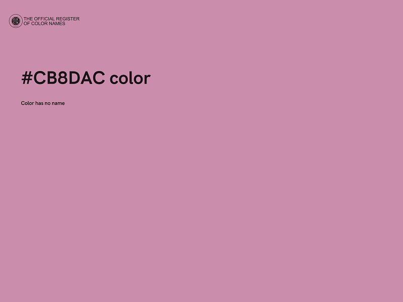 #CB8DAC color image