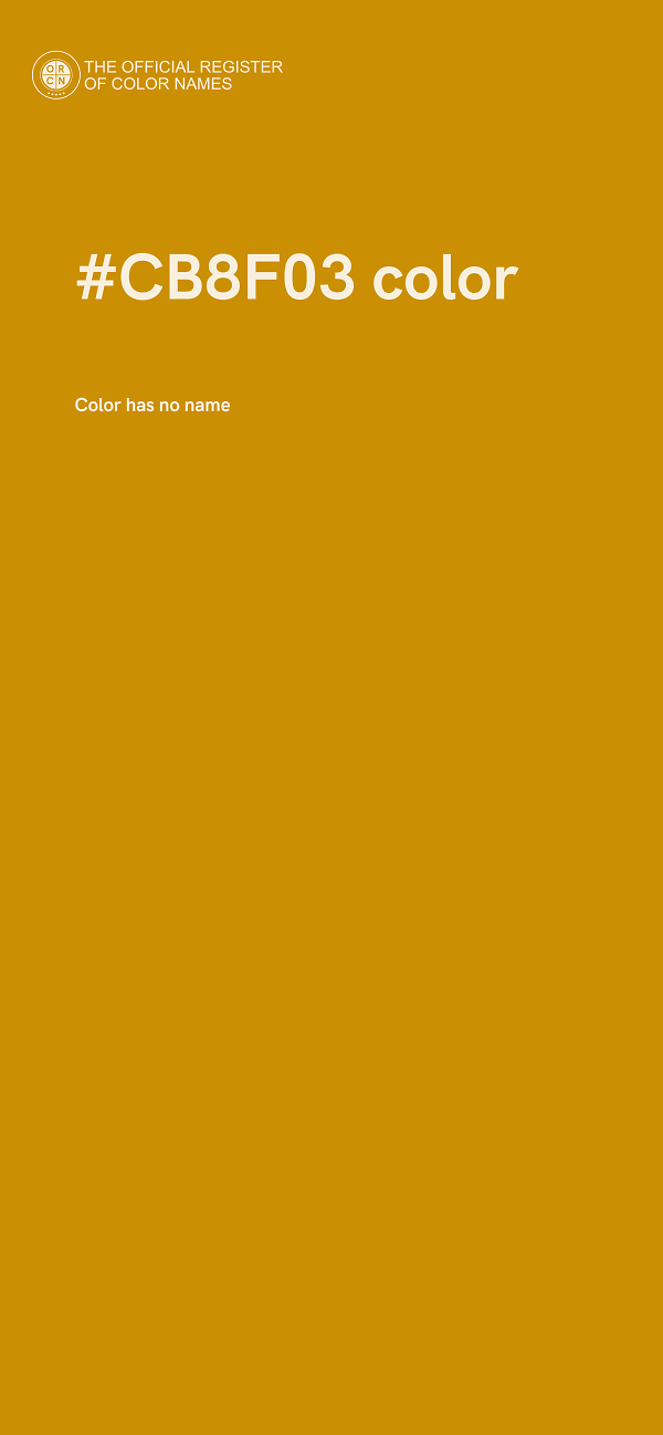 #CB8F03 color image