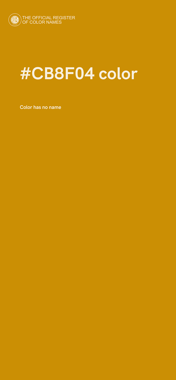 #CB8F04 color image