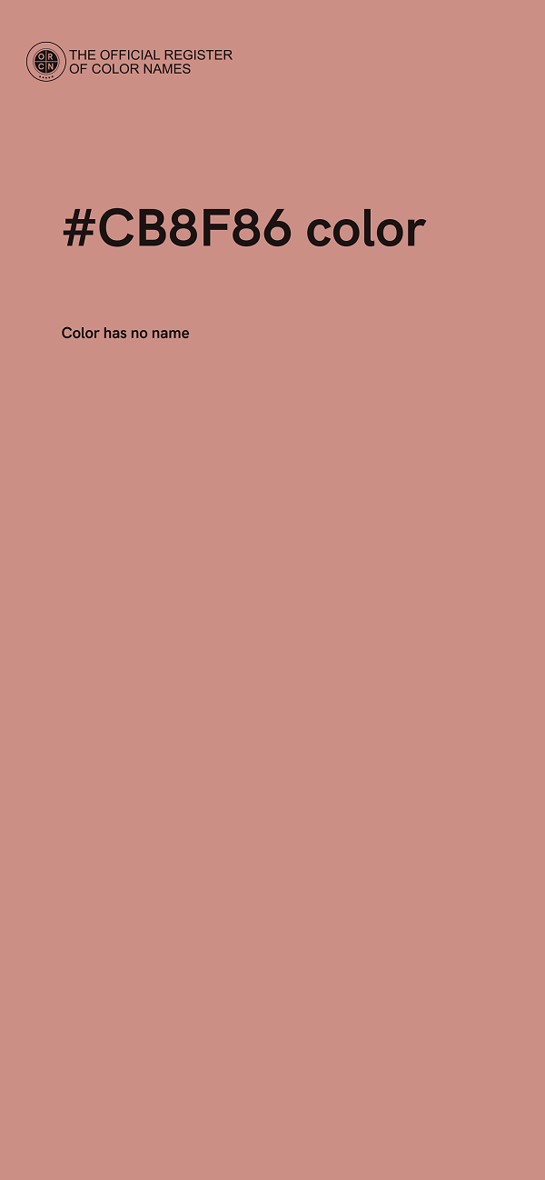 #CB8F86 color image