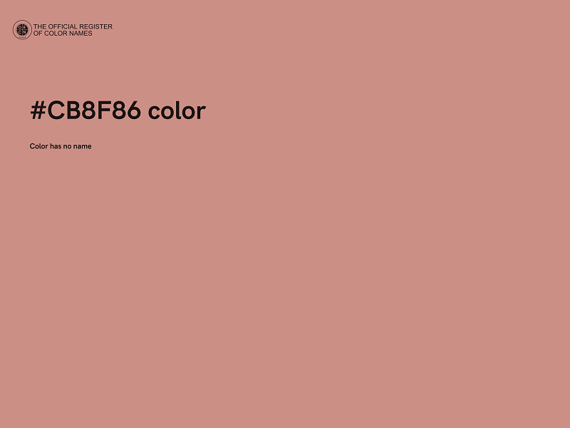 #CB8F86 color image