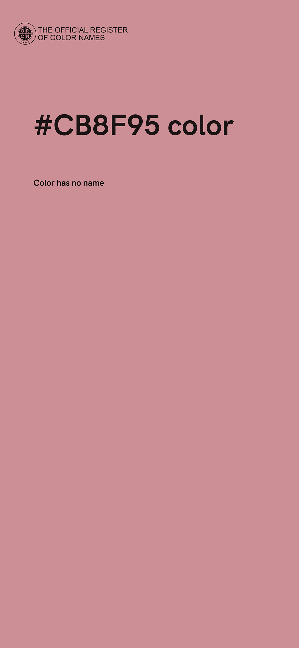 #CB8F95 color image