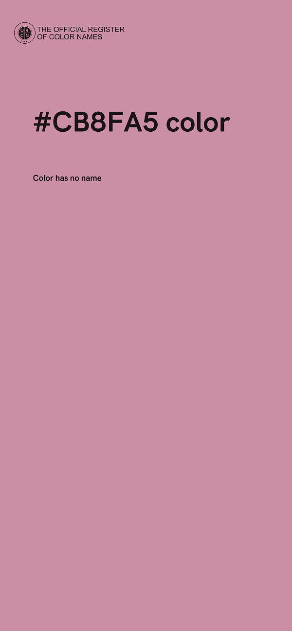 #CB8FA5 color image