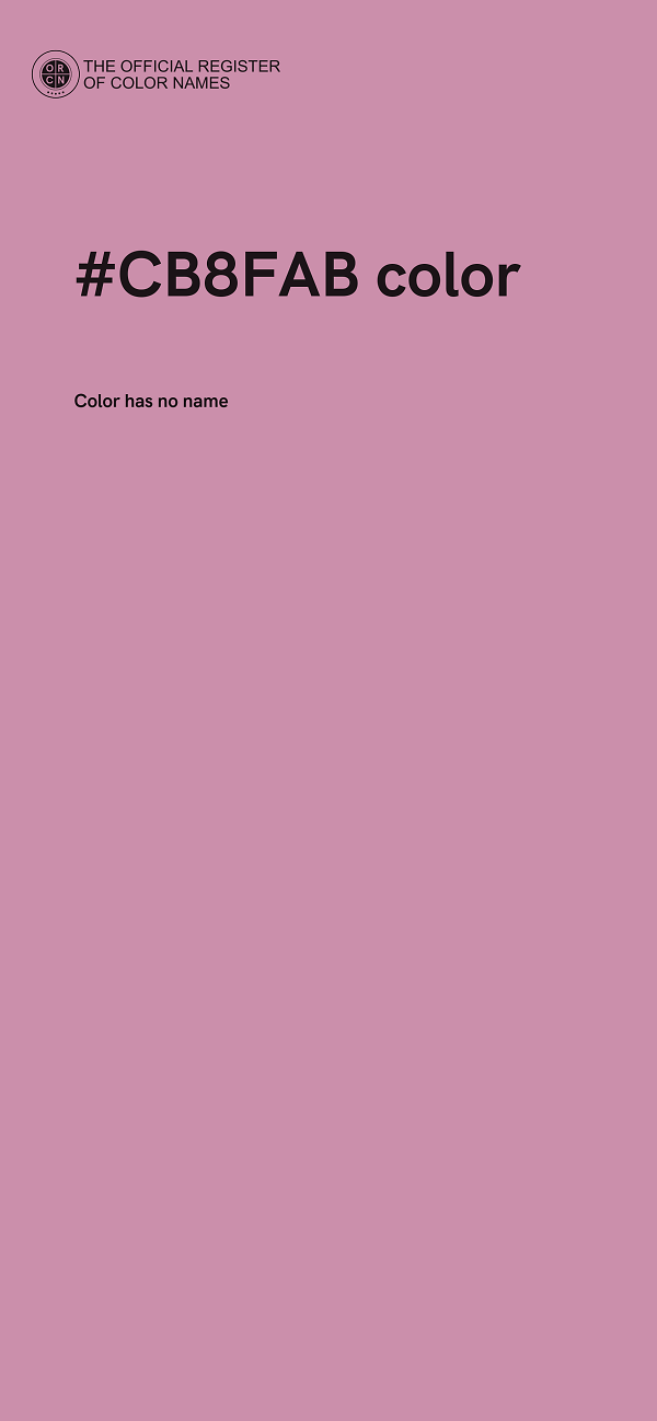 #CB8FAB color image