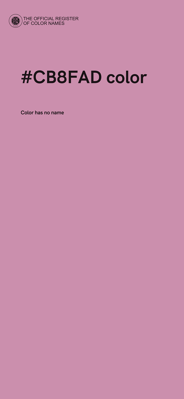#CB8FAD color image