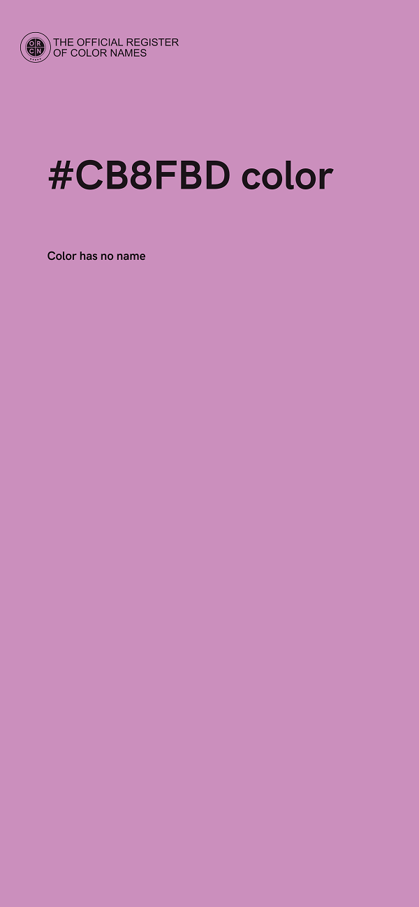 #CB8FBD color image