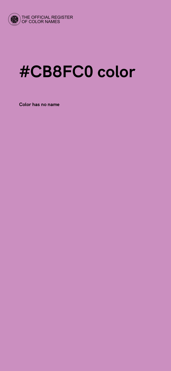 #CB8FC0 color image