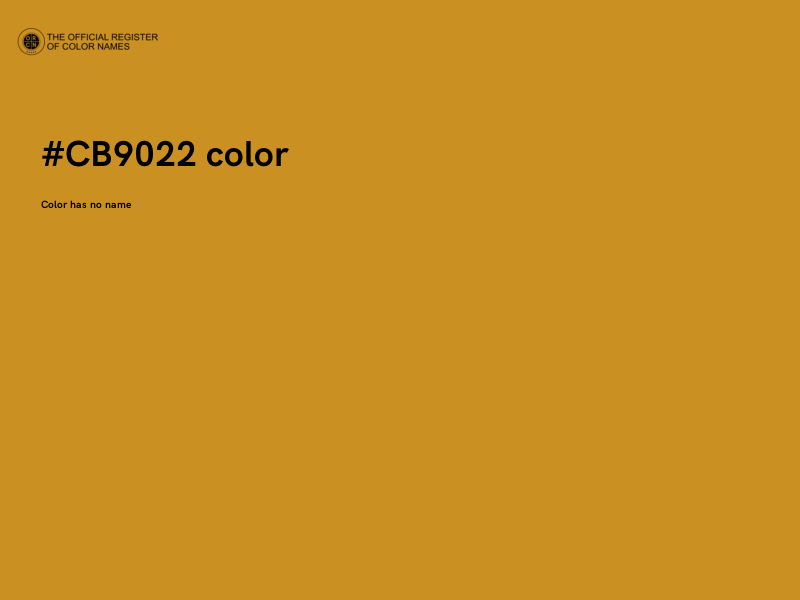 #CB9022 color image